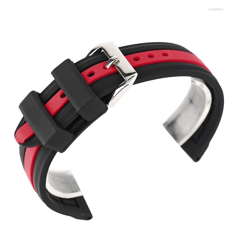 Watch Bands 20/22/24mm Band Red/Blue/Green Strip Silicone Men Sport Watches Strap Waterproof Outdoor Replacement Bracelet
Watch Bands 20/22/24mm Band Red/Blue/Green Strip Silicone Men Sport Watches Strap Waterproof Outdoor Replacement Bracelet