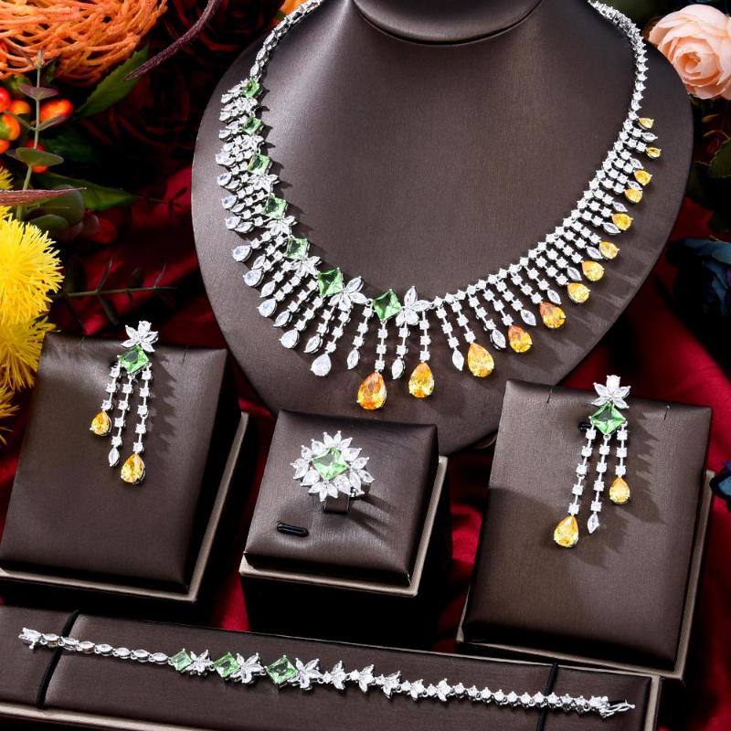 Necklace Earrings Set Soramoore Original Luxury Bangle Ring For Women Wedding Russia Dubai Bridal Party, Picture shown
Necklace Earrings Set Soramoore Original Luxury Bangle Ring For Women Wedding Russia Dubai Bridal Party, Picture shown