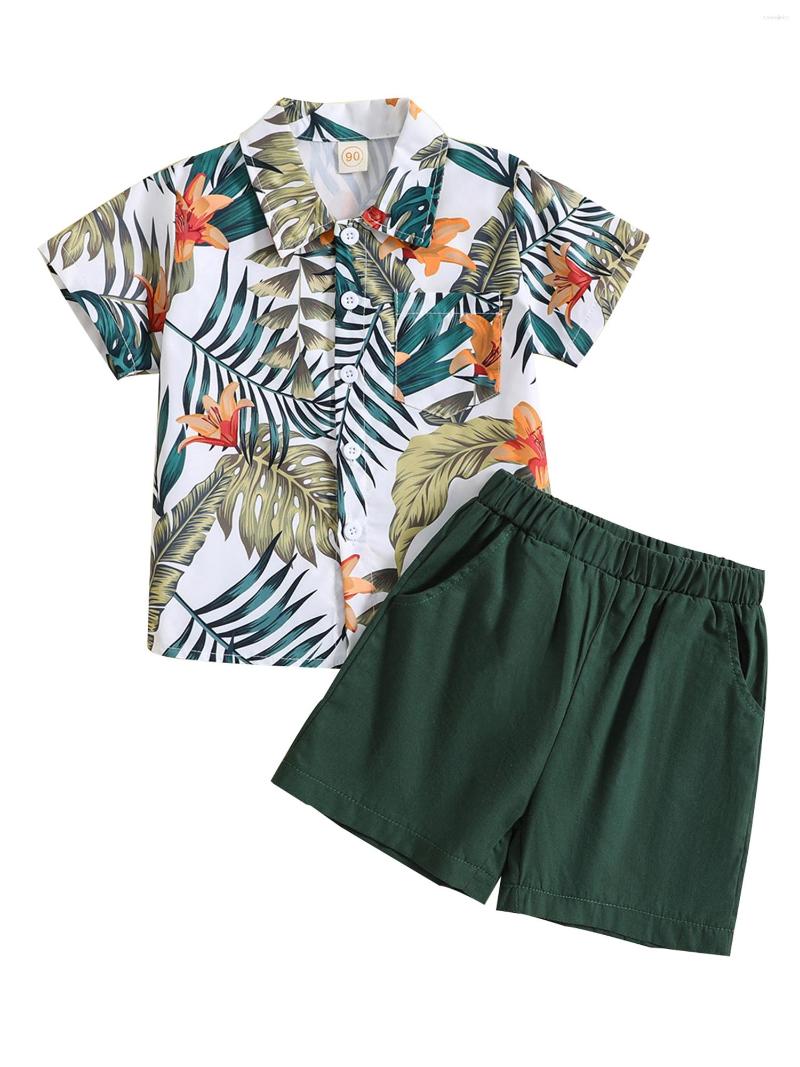 Clothing Sets Adorable 2-Piece Toddler Boy S Summer Outfit Short Sleeve Button Down T-Shirt With Leaf Print And Elastic Waist Shorts, Green
Clothing Sets Adorable 2-Piece Toddler Boy S Summer Outfit Short Sleeve Button Down T-Shirt With Leaf Print And Elastic Waist Shorts, Green