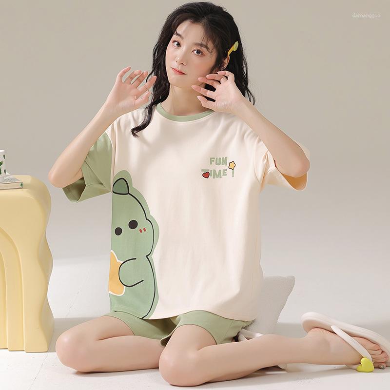 Women's Sleepwear Summer Women Pyjamas Cartoon Pajamas Sets Casual Nightwear Pijama Mujer Shorts Short Sleeve M-2XL Home Clothes Set, Pj25228
Women's Sleepwear Summer Women Pyjamas Cartoon Pajamas Sets Casual Nightwear Pijama Mujer Shorts Short Sleeve M-2XL Home Clothes Set, Pj25228