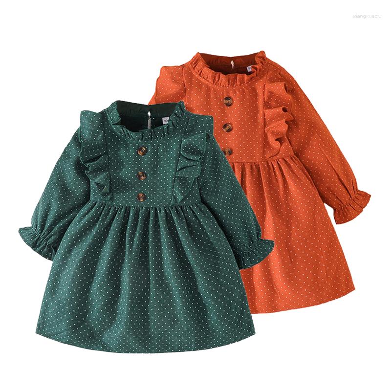 Girl Dresses Autumn Spring Children's Clothes Dress Cotton Round-Neck Ruffle Polka Dots Long Sleeve Kids 12 M-5 Y, Aurantiacus
Girl Dresses Autumn Spring Children's Clothes Dress Cotton Round-Neck Ruffle Polka Dots Long Sleeve Kids 12 M-5 Y, Aurantiacus