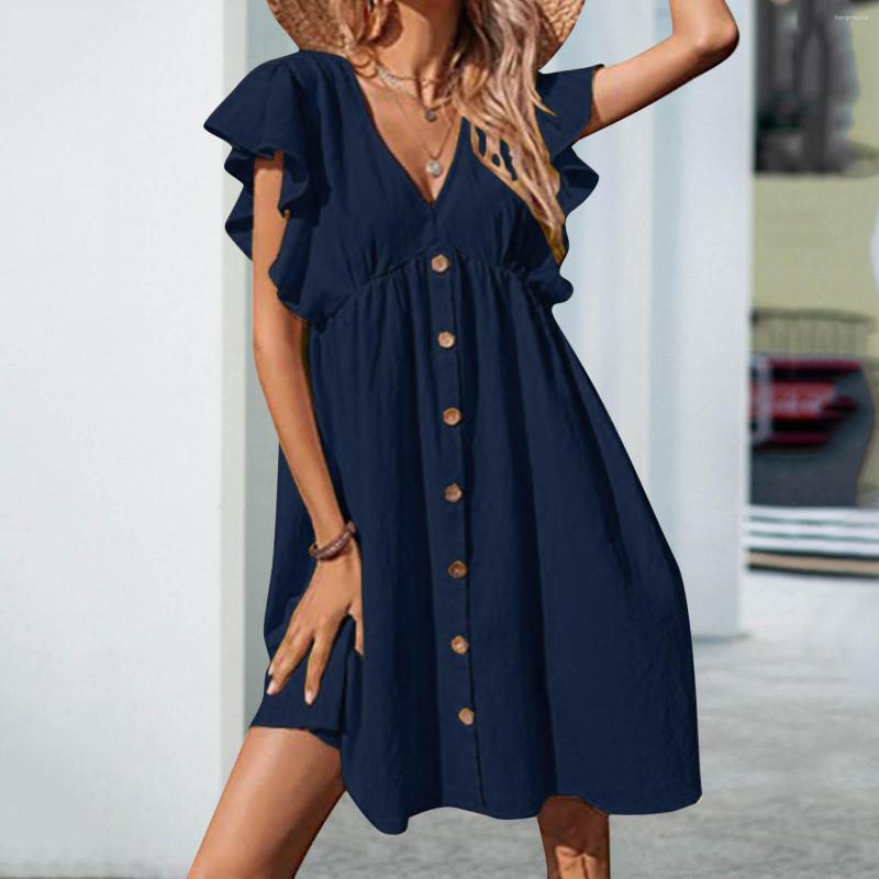 Casual Dresses Women Summer Loose Vintage Ruffles Dress Simple Basic Large Big Oversized Button Party Beach 2023, Black
Casual Dresses Women Summer Loose Vintage Ruffles Dress Simple Basic Large Big Oversized Button Party Beach 2023, Black