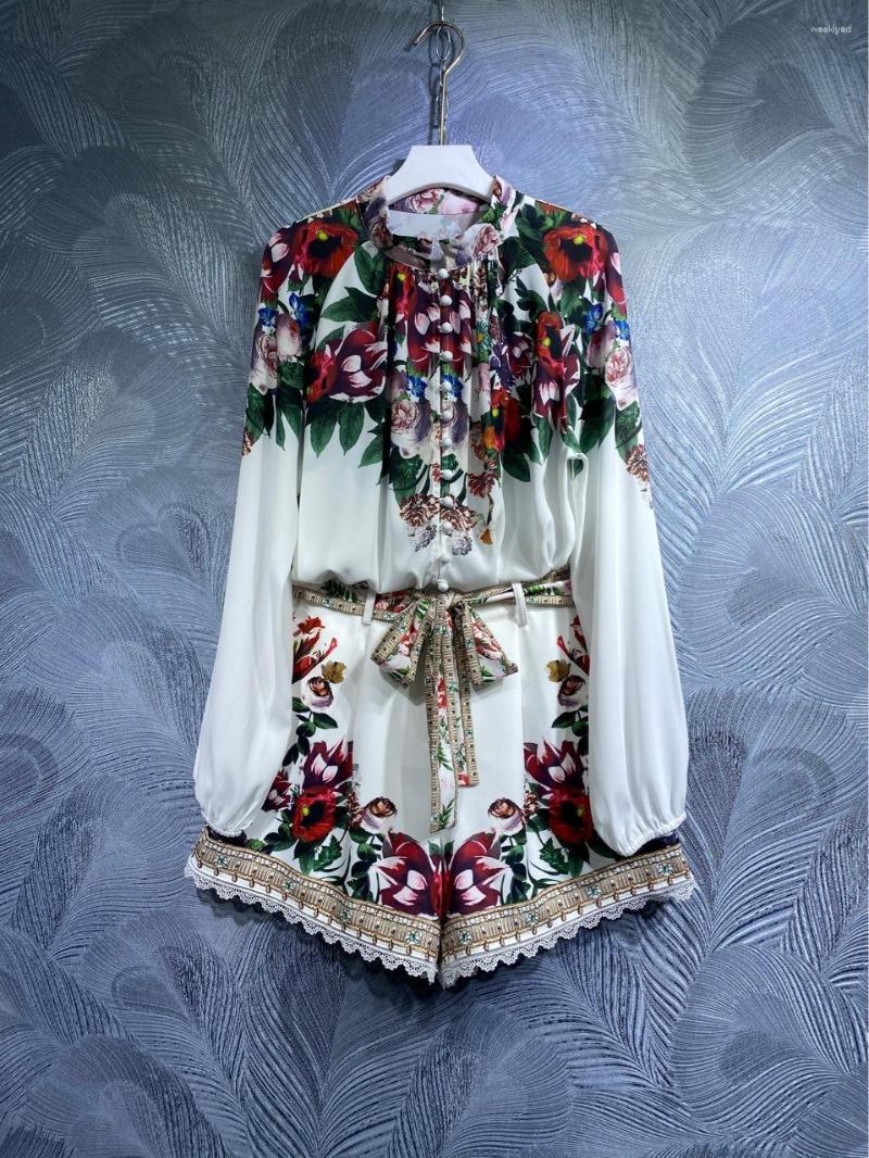 Women' Tracksuits 2023 Spring Summer Chic Women' Suit France Style High Quality Froal Print Shirt Shorts Two Piece Set C496, Picture shown
Women' Tracksuits 2023 Spring Summer Chic Women' Suit France Style High Quality Froal Print Shirt Shorts Two Piece Set C496, Picture shown