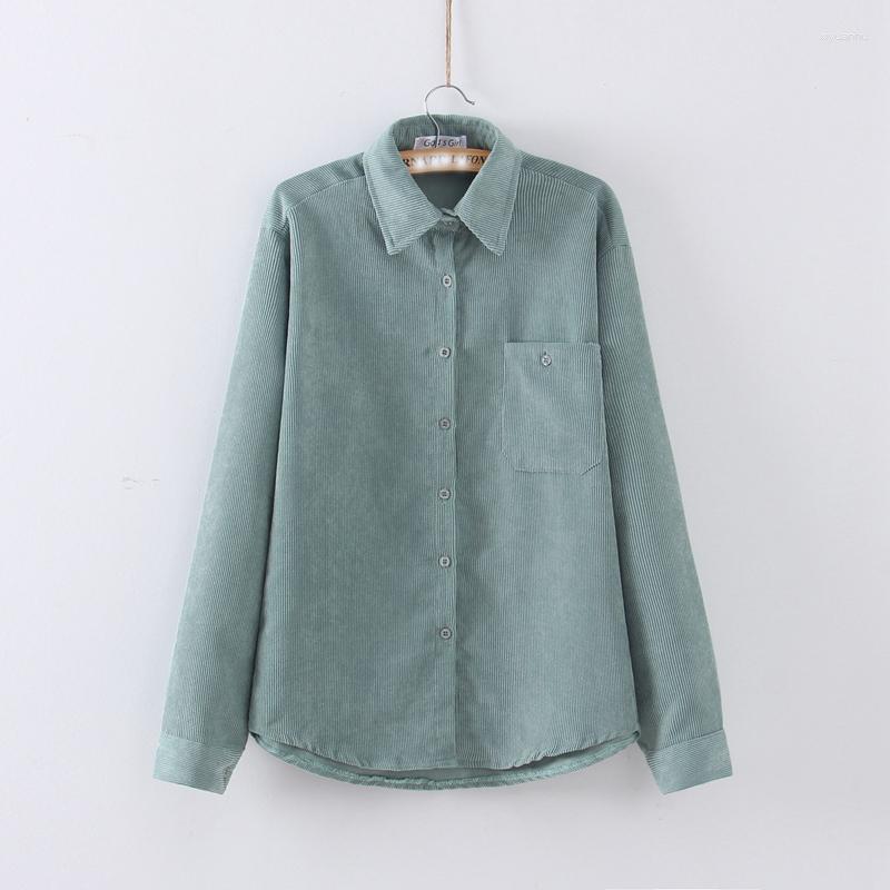 Women' Blouses Women Corduroy Shirts 2023 Spring Autumn Pockets Turn-down Collar Long Sleeve Single-breasted Tops Outerwear T06122K, White
Women' Blouses Women Corduroy Shirts 2023 Spring Autumn Pockets Turn-down Collar Long Sleeve Single-breasted Tops Outerwear T06122K, White