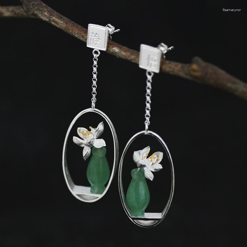 Dangle Earrings INATURE Natural Aventurine Vase Flower Drop For Women 925 Sterling Silver Tassel Chain Pendant Earring Wedding Jewelry
Dangle Earrings INATURE Natural Aventurine Vase Flower Drop For Women 925 Sterling Silver Tassel Chain Pendant Earring Wedding Jewelry