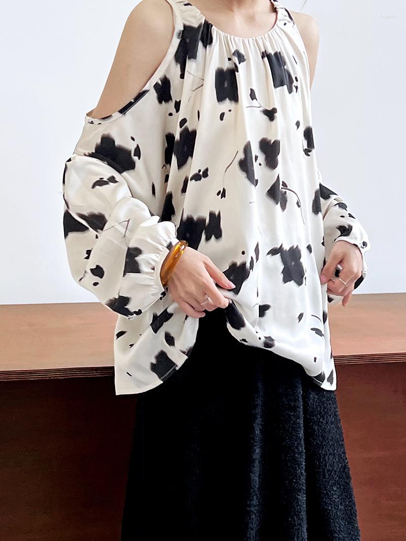 Women's Blouses SuperAen Printed Hanging Neck Blouse Women Summer Drape Loose Lantern Sleeve Long-sleeved Off-the-shoulder Shirt, Photo color
Women's Blouses SuperAen Printed Hanging Neck Blouse Women Summer Drape Loose Lantern Sleeve Long-sleeved Off-the-shoulder Shirt, Photo color