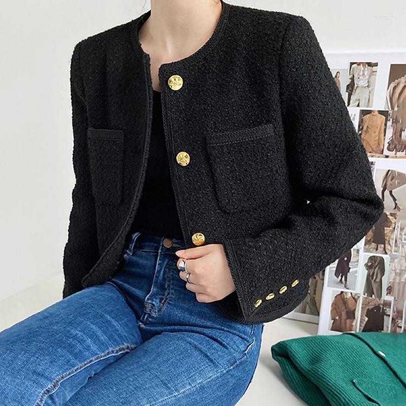 Women' Jackets Spring Autumn Elegant Tweed Jacket Women Long Sleeve White Black Basic Coat Outerwear Top Chaquetas Mujer
Women' Jackets Spring Autumn Elegant Tweed Jacket Women Long Sleeve White Black Basic Coat Outerwear Top Chaquetas Mujer