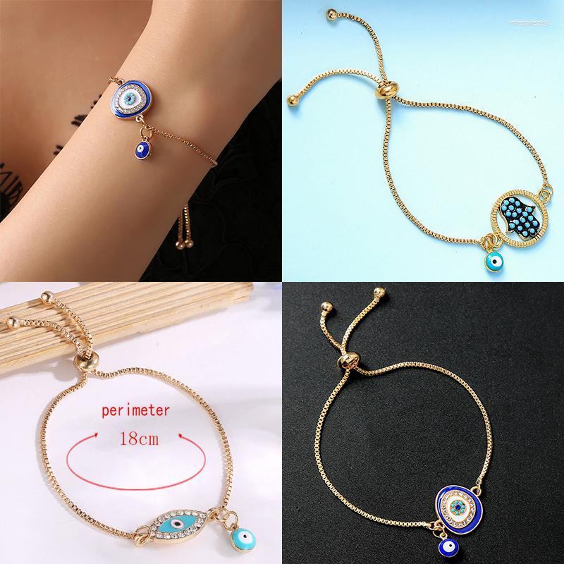 Strand Lucky Eye Bracelet Blue Crystal Zircon Turkish Evil Charm Copper Chain Adjustable For Women Female Jewelry
Strand Lucky Eye Bracelet Blue Crystal Zircon Turkish Evil Charm Copper Chain Adjustable For Women Female Jewelry