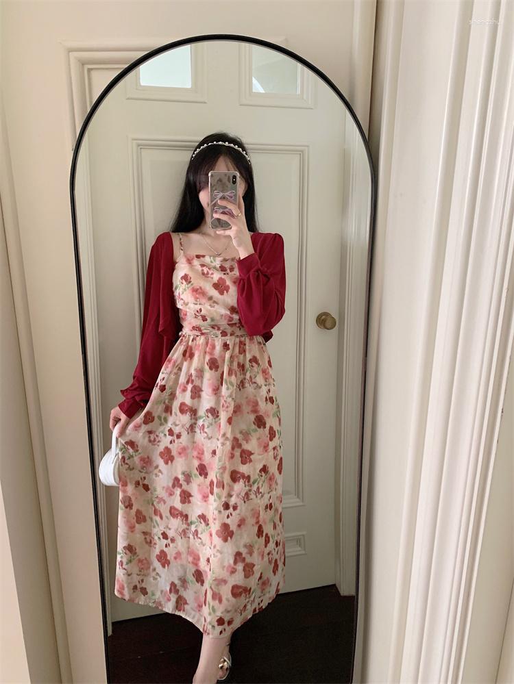 Casual Dresses COIGARSAM Women 2023 Long Sleeve Floral Print Open Stitch Spaghetti Strap Thin Cardigan With Dress
Casual Dresses COIGARSAM Women 2023 Long Sleeve Floral Print Open Stitch Spaghetti Strap Thin Cardigan With Dress