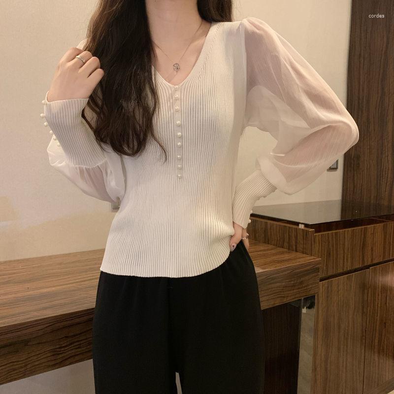 Women's Sweaters Women's Cropped Sweater Long Chiffon Sleeve Shirt Korean Fashion Short Tops Slim Clothing Spring Autumn Elegant Ladies, Black
Women's Sweaters Women's Cropped Sweater Long Chiffon Sleeve Shirt Korean Fashion Short Tops Slim Clothing Spring Autumn Elegant Ladies, Black