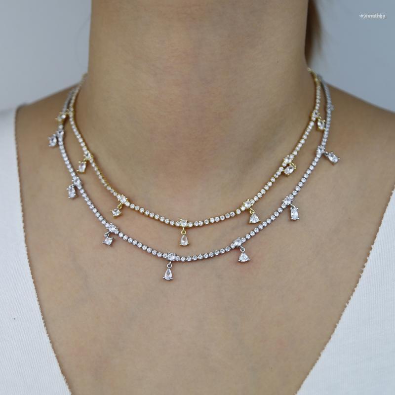 Pendant Necklaces Drop Ship Gold Silver Color 2mm Cz Tennis Chain Choker Necklace With Cubic Zircon Charm For Women Lady Jewelry Gift
Pendant Necklaces Drop Ship Gold Silver Color 2mm Cz Tennis Chain Choker Necklace With Cubic Zircon Charm For Women Lady Jewelry Gift