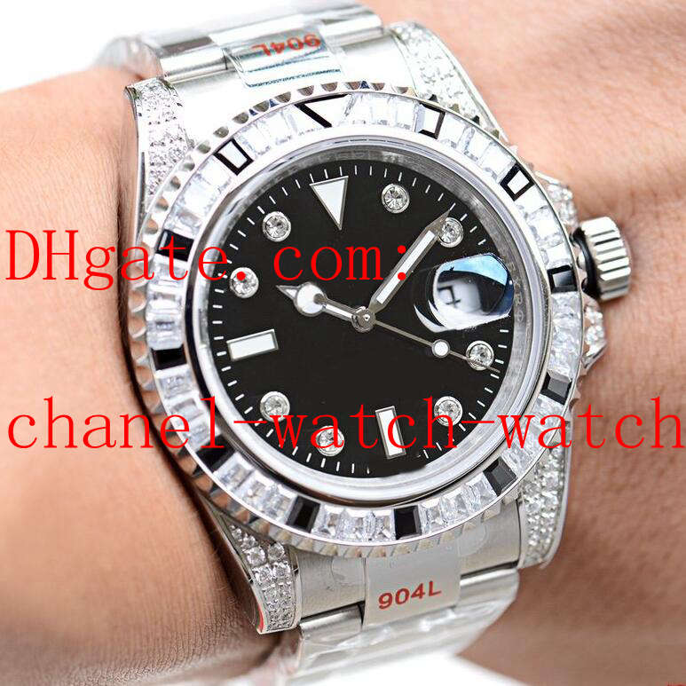 Top Quality 904 Steel 116610 Mechanical Automatic Men's Sports Watch Black Dial 40mm Diamond Mens WristWatches, Customize
Top Quality 904 Steel 116610 Mechanical Automatic Men's Sports Watch Black Dial 40mm Diamond Mens WristWatches, Customize