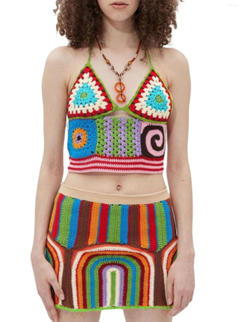 Two Piece Dress Domingbub Women Summer 2 Knit Bohemian Sets Spaghetti Strap Cami Tops Slim Fit Mini Skirt Beachwear (Multi-color-128904
Two Piece Dress Domingbub Women Summer 2 Knit Bohemian Sets Spaghetti Strap Cami Tops Slim Fit Mini Skirt Beachwear (Multi-color-128904