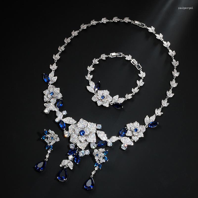 Necklace Earrings Set Fashion Beautiful Shiny Flow Shape CZ Stone Bracelet White Gold Color Bridal Women Wedding N-1051, Picture shown
Necklace Earrings Set Fashion Beautiful Shiny Flow Shape CZ Stone Bracelet White Gold Color Bridal Women Wedding N-1051, Picture shown
