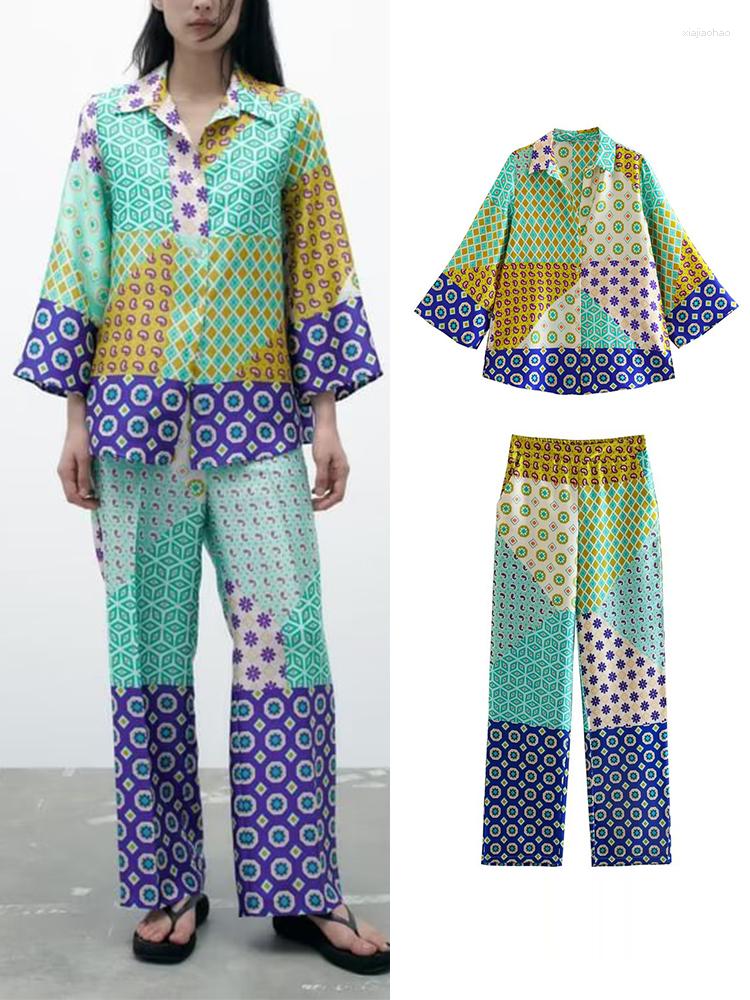 Women's Two Piece Pants Women's Shirts Sets 2023 Spring Summer Fashion Print Blouse Set Woman 2 Pieces Trousers Casual Loose Suit
Women's Two Piece Pants Women's Shirts Sets 2023 Spring Summer Fashion Print Blouse Set Woman 2 Pieces Trousers Casual Loose Suit