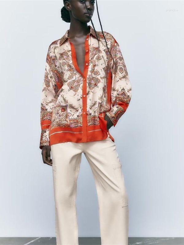 Women's Blouses European Style Women Spring Blouse Turn Down Collar Breasted Buttons Printing Loose Ladies Female Shirt
Women's Blouses European Style Women Spring Blouse Turn Down Collar Breasted Buttons Printing Loose Ladies Female Shirt