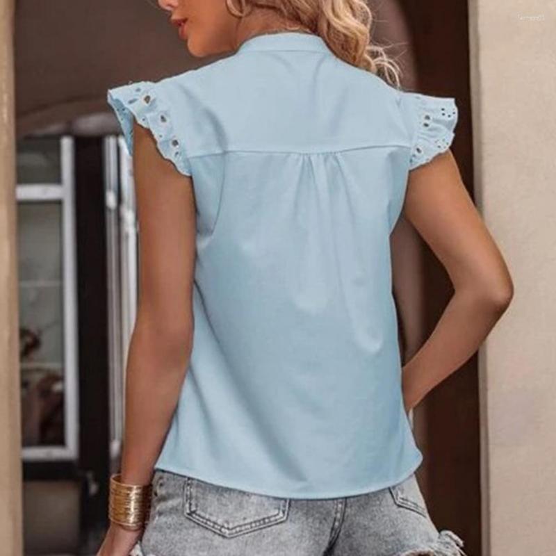 Women' Blouses Sweet Shirt Chic Sweat Absorbing Thin Elegant Women Summer Solid Color Streetwear Casual, Blue
Women' Blouses Sweet Shirt Chic Sweat Absorbing Thin Elegant Women Summer Solid Color Streetwear Casual, Blue