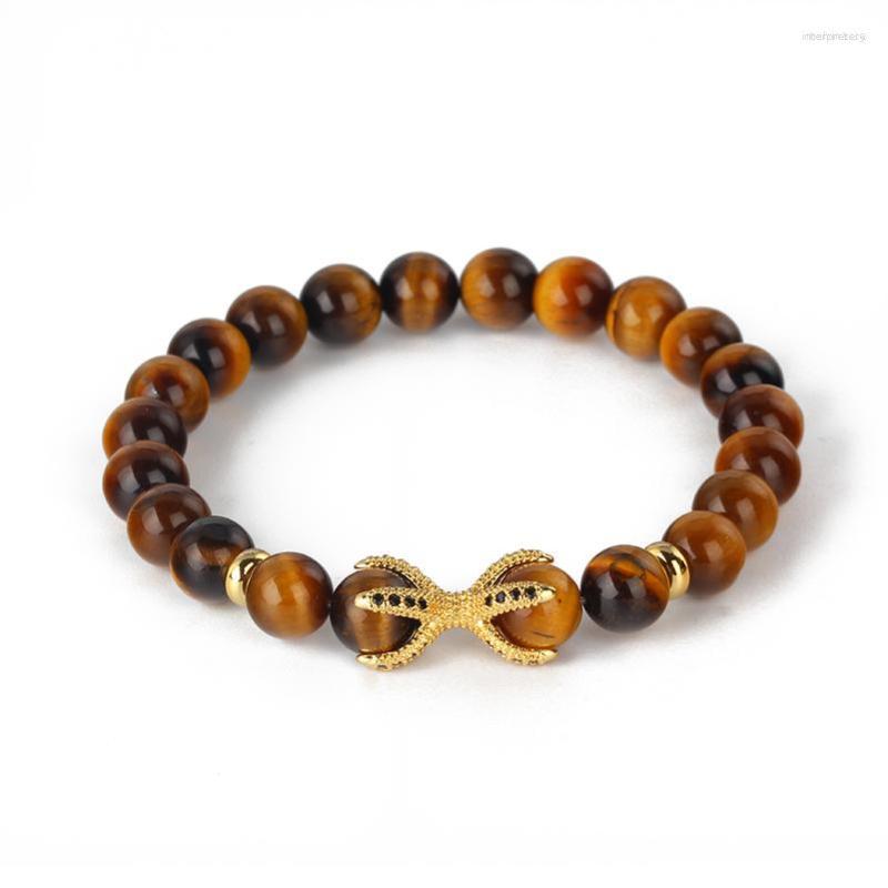 Strand Men Beads Accessories Hand Chain Inlay Zircon Dragon Claw Male Natural Yellow Tiger Eye Stone Bangles Charm Bracelets Jewelry
Strand Men Beads Accessories Hand Chain Inlay Zircon Dragon Claw Male Natural Yellow Tiger Eye Stone Bangles Charm Bracelets Jewelry