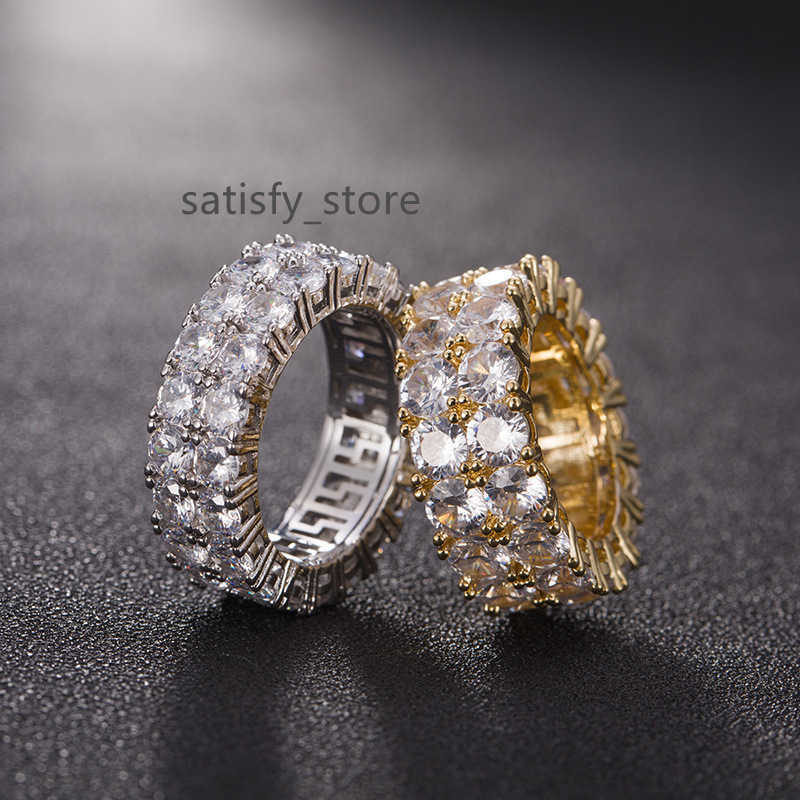 7-12 Gold Love Rings Micro Paved 2 Row Tennis Rings Zircon Hip Hop Silver Plated Finger Ring for Men Women
7-12 Gold Love Rings Micro Paved 2 Row Tennis Rings Zircon Hip Hop Silver Plated Finger Ring for Men Women