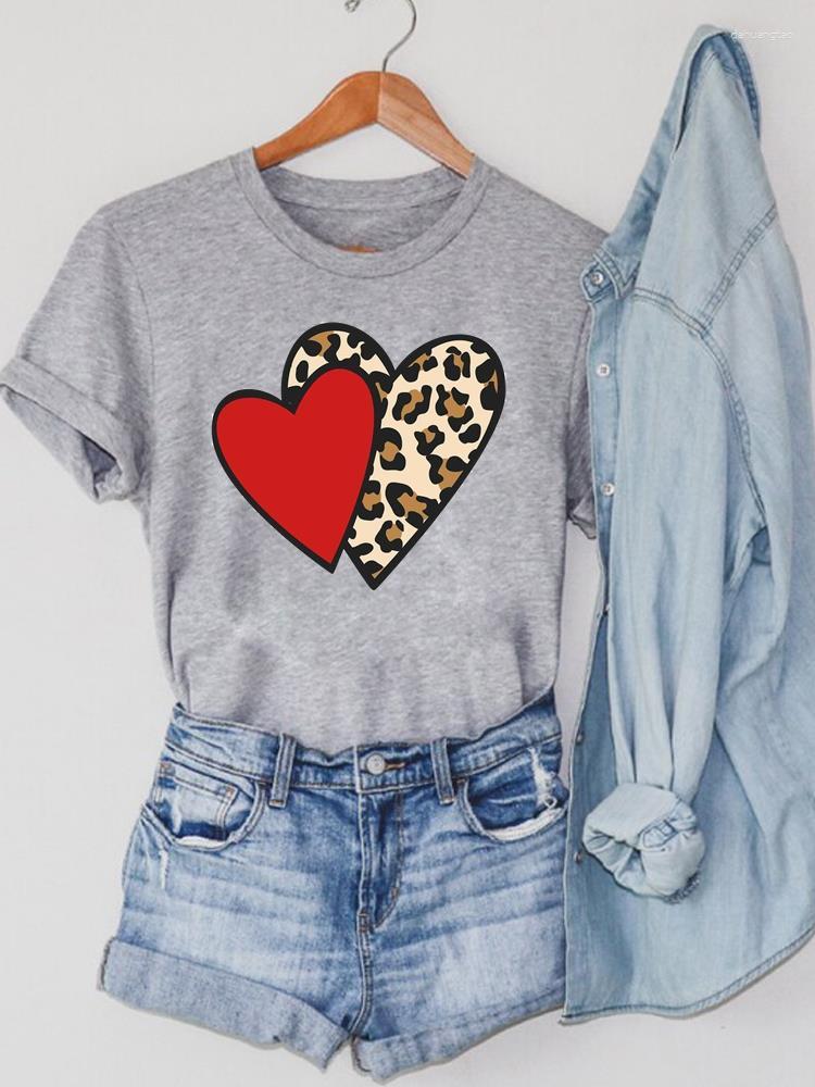 Women' T Shirts Leopard Love Heart Style 90s Clothing Print Summer Fashion Women Tshirt Graphic T-shirts Printing Short Sleeve Top Tee, Ust33651
Women' T Shirts Leopard Love Heart Style 90s Clothing Print Summer Fashion Women Tshirt Graphic T-shirts Printing Short Sleeve Top Tee, Ust33651