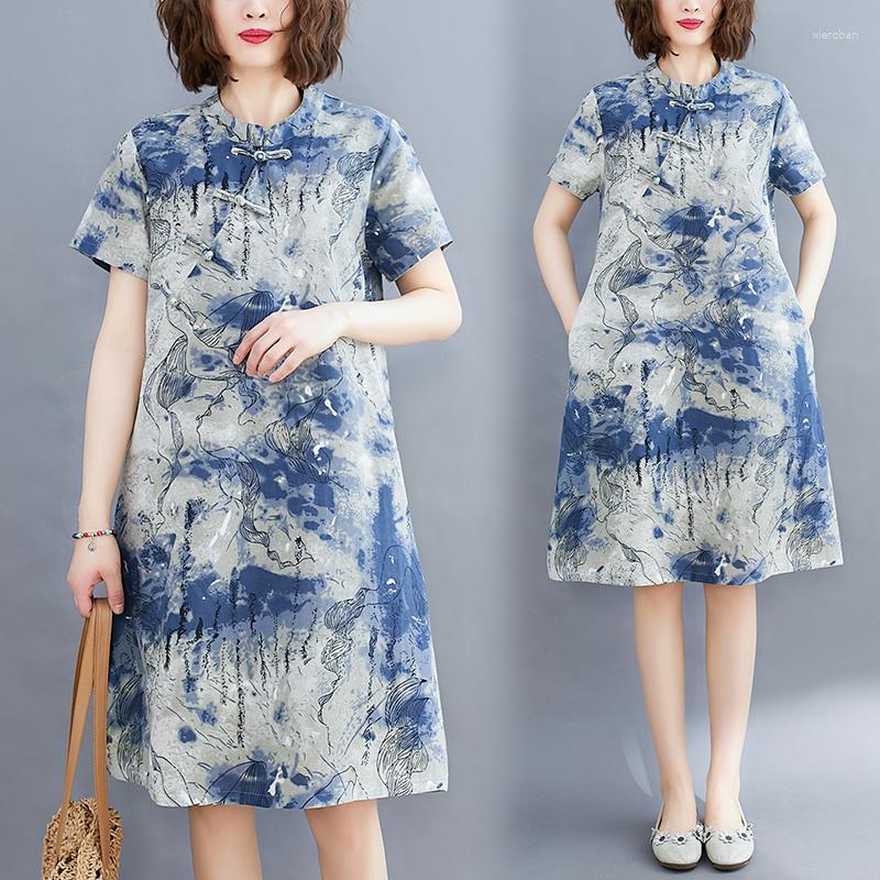 Ethnic Clothing 2023 Summer Style Retro Chinese Cotton Qipao Dress Slim Temperament Mid Length Cheongsam For Women
Ethnic Clothing 2023 Summer Style Retro Chinese Cotton Qipao Dress Slim Temperament Mid Length Cheongsam For Women