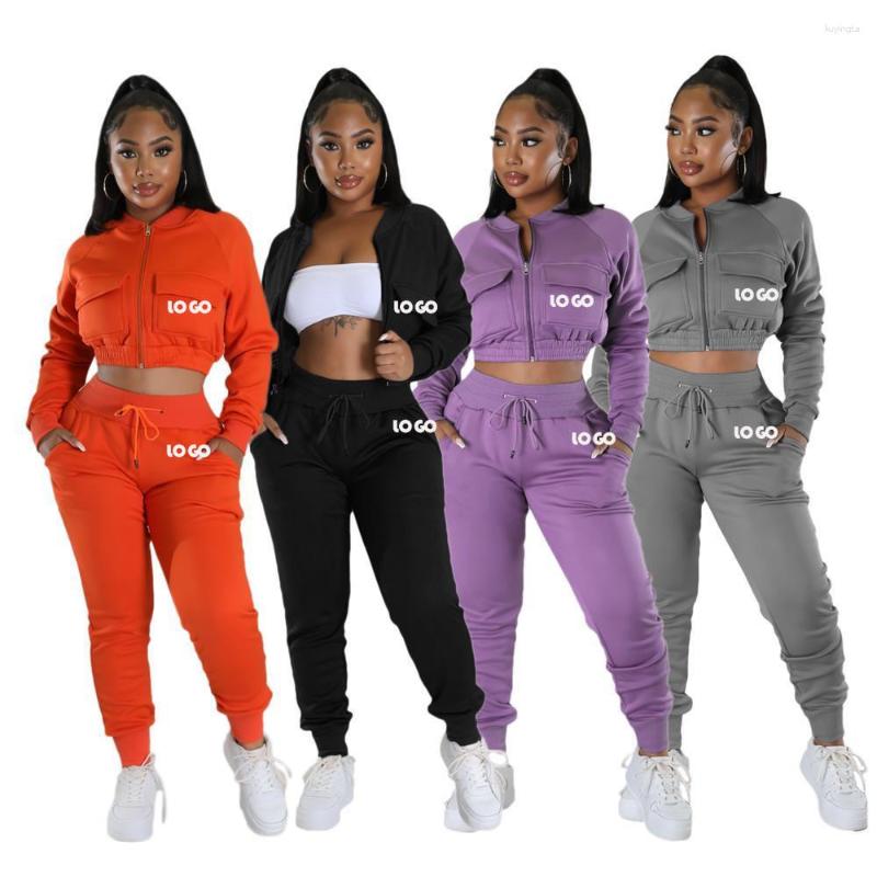 Women' Tracksuits Customized Logo Sports Cardigan Short Jacket Autumn And Winter Casual Fashion Leggings Two-piece Set, Orange
Women' Tracksuits Customized Logo Sports Cardigan Short Jacket Autumn And Winter Casual Fashion Leggings Two-piece Set, Orange