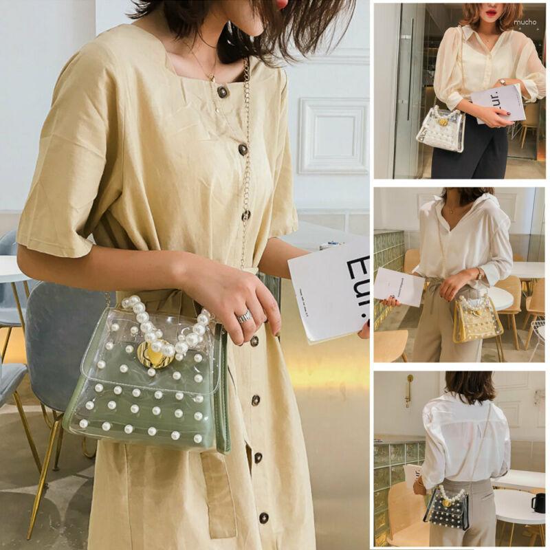 Evening Bags Women 2023 Fashion Messenger Bag PVC Clear Transparent Chains Shoulder Tote Jelly Candy Summer Beach PU Handbag, Black
Evening Bags Women 2023 Fashion Messenger Bag PVC Clear Transparent Chains Shoulder Tote Jelly Candy Summer Beach PU Handbag, Black
