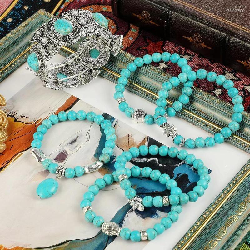 Strand Couple Bracelet Europe And America Beaded Ladies Bohemian Ethnic Retro Turquoise Women's Jewelry Gift
Strand Couple Bracelet Europe And America Beaded Ladies Bohemian Ethnic Retro Turquoise Women's Jewelry Gift