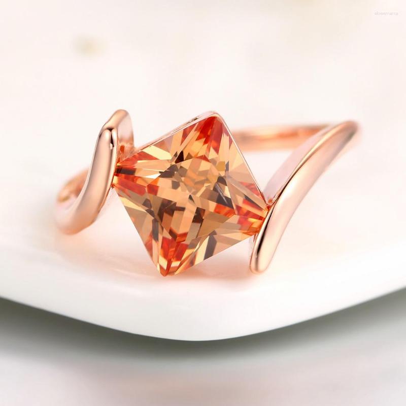 Cluster Rings Orange Square Cubic Zirconia Finger For Women Rose Gold Color Fashion Jewelry Engagement Dating Ring R419
Cluster Rings Orange Square Cubic Zirconia Finger For Women Rose Gold Color Fashion Jewelry Engagement Dating Ring R419