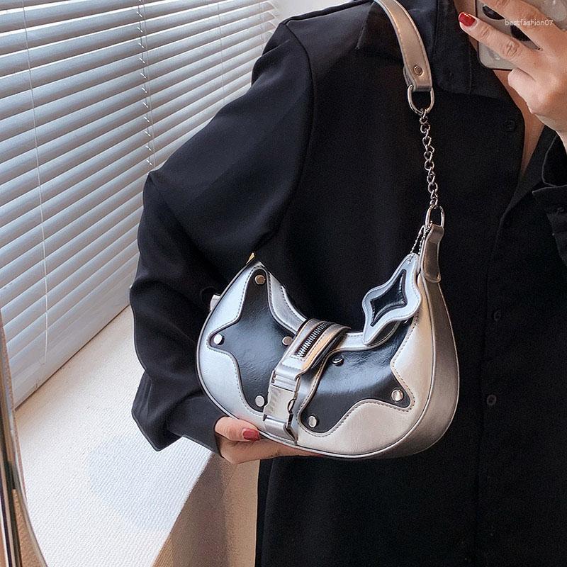 Evening Bags Fashion Designer Saddle Underarm For Women 2023 Trend High-quality PU Leather Shoulder Armpit Bag Ladies Chain Handbags, Silver
Evening Bags Fashion Designer Saddle Underarm For Women 2023 Trend High-quality PU Leather Shoulder Armpit Bag Ladies Chain Handbags, Silver