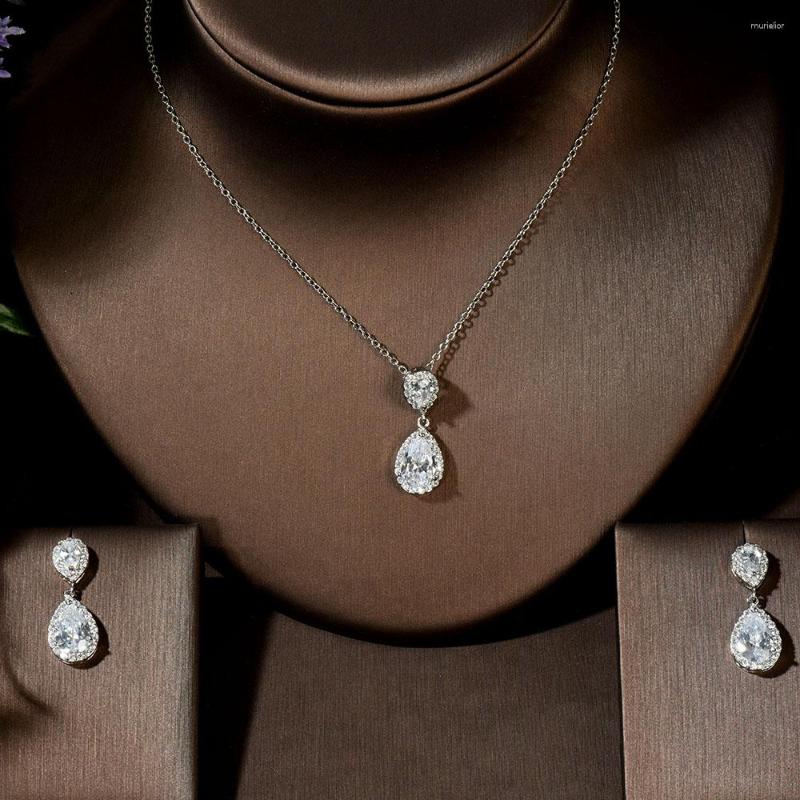 Necklace Earrings Set Fashion Luxury Zircon Water Drop Shape Jewelry For Women Bridal Party Wedding Dress N-307, Picture shown
Necklace Earrings Set Fashion Luxury Zircon Water Drop Shape Jewelry For Women Bridal Party Wedding Dress N-307, Picture shown