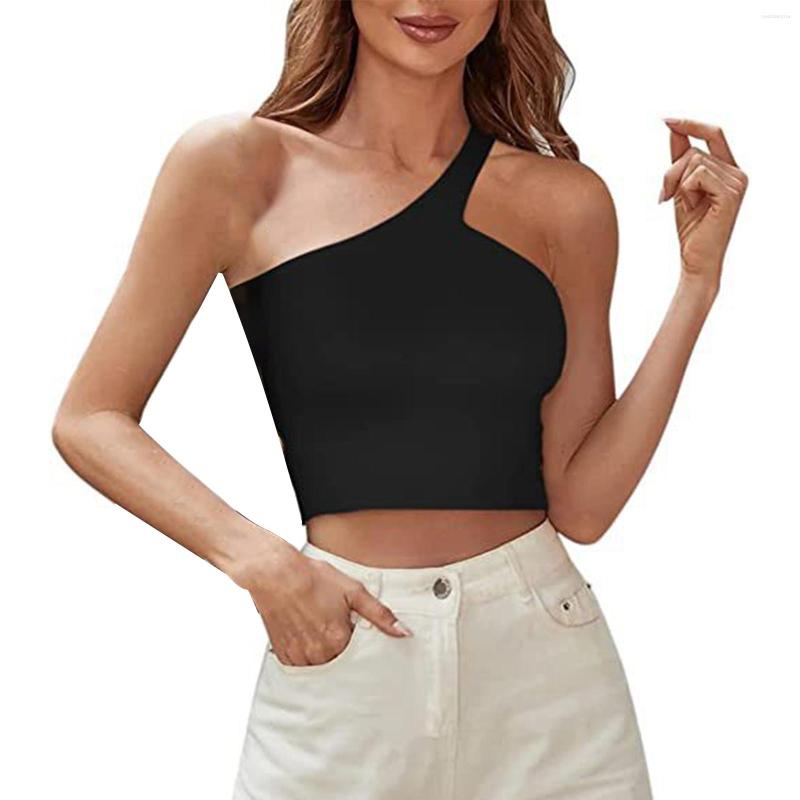 Women' Tanks Fashion One Shoulder Crop Top Solid Color Basic Tank 2023 Summer Sleeveless Tops For Women, Black
Women' Tanks Fashion One Shoulder Crop Top Solid Color Basic Tank 2023 Summer Sleeveless Tops For Women, Black
