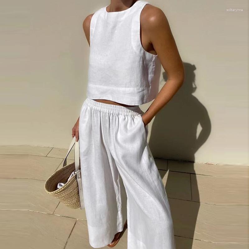 Women' Two Piece Pants Cotton Linen Set Women 2023 Spring O Neck Sleeveless Tank Tops & Wide Leg Outfits Retro Summer Suit, Black
Women' Two Piece Pants Cotton Linen Set Women 2023 Spring O Neck Sleeveless Tank Tops & Wide Leg Outfits Retro Summer Suit, Black