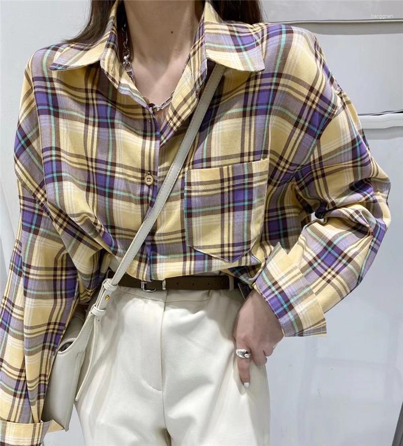 Women's Blouses Plaid Shirt Women's Spring 2023 Long Sleeve Coat Loose Top, A1
Women's Blouses Plaid Shirt Women's Spring 2023 Long Sleeve Coat Loose Top, A1