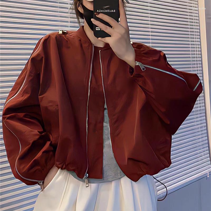 Women' Jackets 2023 Spring Long Sleeve Basic Coats Drawstring Casual Bomber Jacket For Women Zipper Loose Short Cool Baseball, Beige
Women' Jackets 2023 Spring Long Sleeve Basic Coats Drawstring Casual Bomber Jacket For Women Zipper Loose Short Cool Baseball, Beige