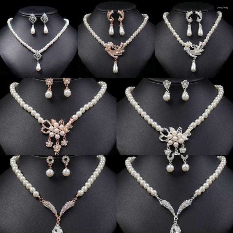 Necklace Earrings Set Exquisite Bridal Wedding Jewelry Temperament Elegant Pearl Dangle Delicate Stylish Flower, Picture shown
Necklace Earrings Set Exquisite Bridal Wedding Jewelry Temperament Elegant Pearl Dangle Delicate Stylish Flower, Picture shown