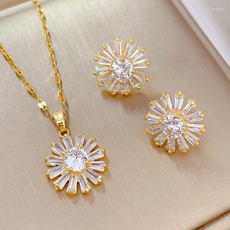 Necklace Earrings Set 316L Stainless Steel Sunflower Butterfly Letter Pendant Fashion Wedding, Picture shown
Necklace Earrings Set 316L Stainless Steel Sunflower Butterfly Letter Pendant Fashion Wedding, Picture shown