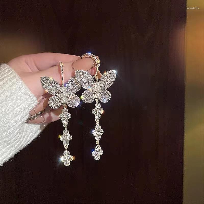 Dangle Earrings Zircon Pearl Long Tassel Butterfly Women Personality Fashion Luxurious Wedding Jewelry Birthday Gifts
Dangle Earrings Zircon Pearl Long Tassel Butterfly Women Personality Fashion Luxurious Wedding Jewelry Birthday Gifts