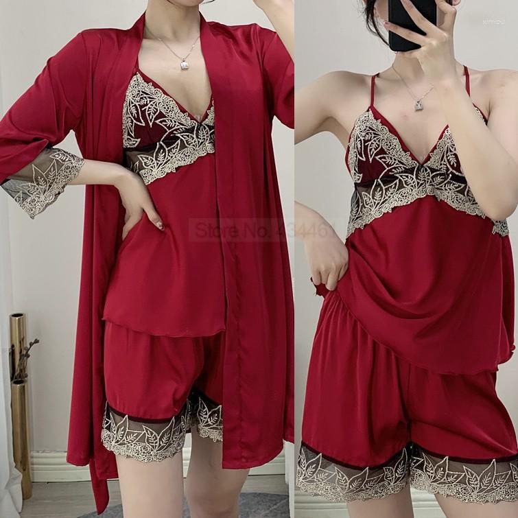 Women's Sleepwear Pajamas Sets Sexy Kimono Robe Gown Suit Loungewear Women Satin Lace Patchwork Lingerie Perspective Home Clothes, White b
Women's Sleepwear Pajamas Sets Sexy Kimono Robe Gown Suit Loungewear Women Satin Lace Patchwork Lingerie Perspective Home Clothes, White b