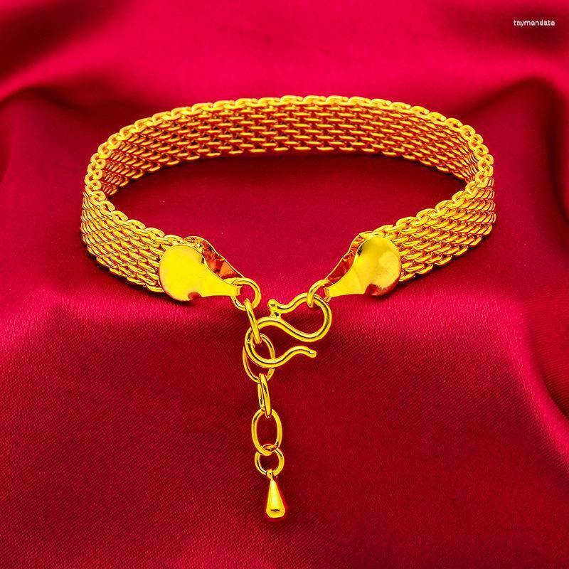 Link Bracelets Chain Yellow Gold GP Charm For Women 8mm Watchband Bracelet & Bangles Pulseira Femme Trendy Jewelry Accessories BijouxLin
Link Bracelets Chain Yellow Gold GP Charm For Women 8mm Watchband Bracelet & Bangles Pulseira Femme Trendy Jewelry Accessories BijouxLin