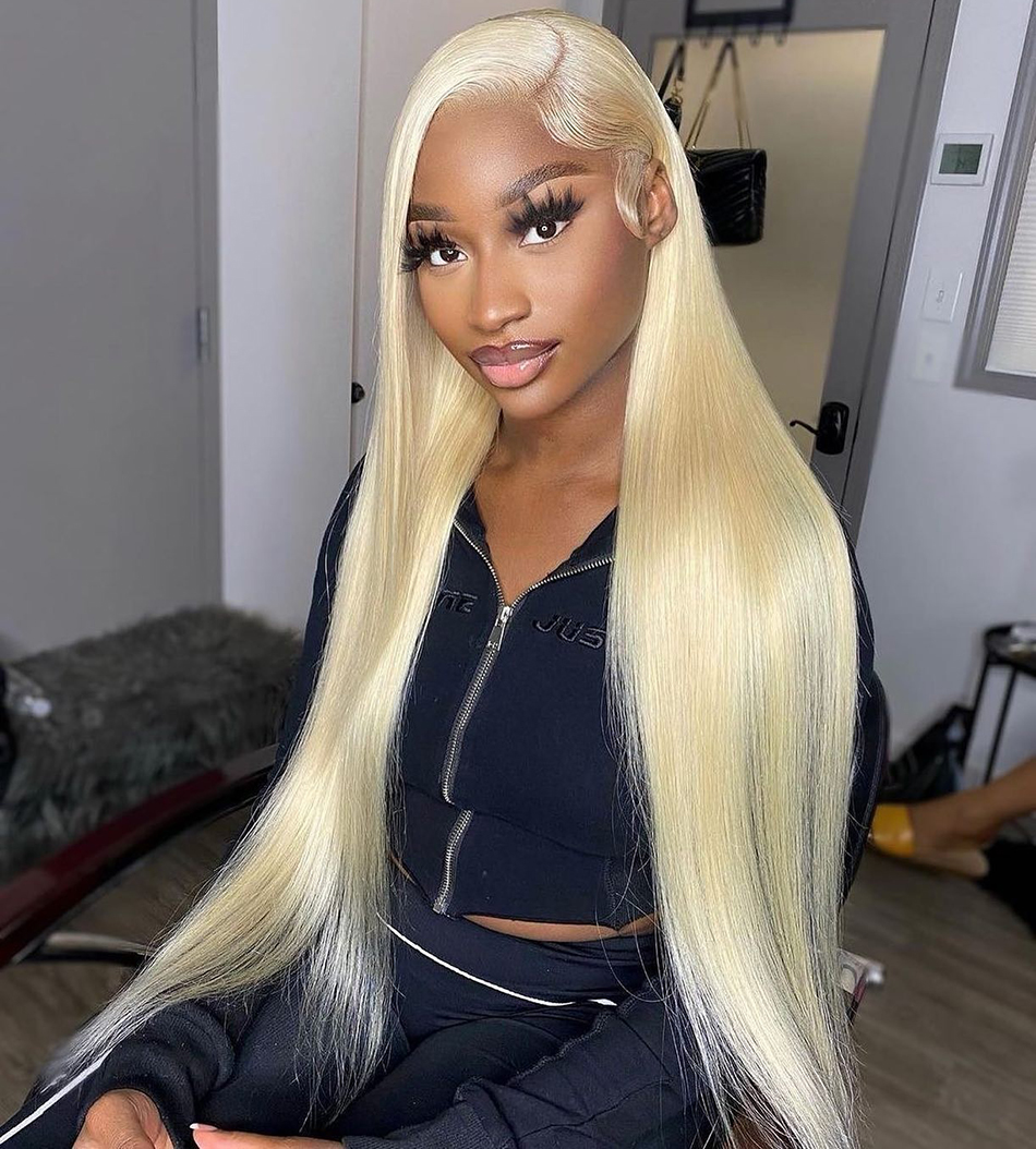 13x4 HD Transparent 613 Blonde Lace Frontal Human Hair Wigs 613 Brazilian Bone Straight Lace Front Human Hair Wigs for Women
13x4 HD Transparent 613 Blonde Lace Frontal Human Hair Wigs 613 Brazilian Bone Straight Lace Front Human Hair Wigs for Women