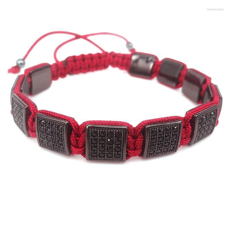 Strand Beaded Strands Fashion Men Square Bracelets Micro Pave CZ Box Bracelet With Red Rope Braiding Watch Wild Customized Jewelry Raym22
Strand Beaded Strands Fashion Men Square Bracelets Micro Pave CZ Box Bracelet With Red Rope Braiding Watch Wild Customized Jewelry Raym22