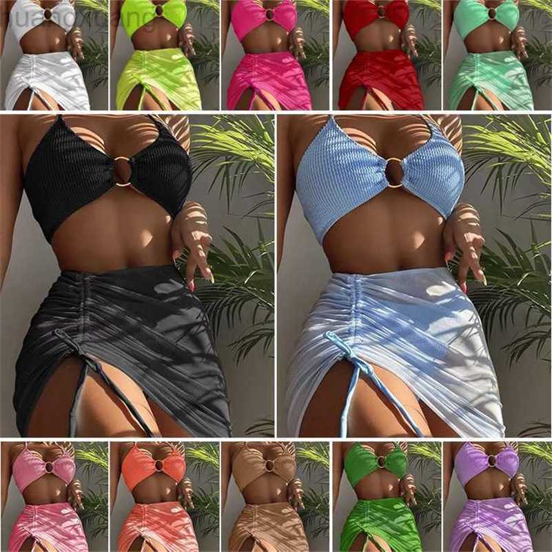 2023 Multicolor Sexy Swimsuit Neck Hanging Three Piece Split Bikini Swimsuit Women Bikiniswimwear for women, Rose red
2023 Multicolor Sexy Swimsuit Neck Hanging Three Piece Split Bikini Swimsuit Women Bikiniswimwear for women, Rose red