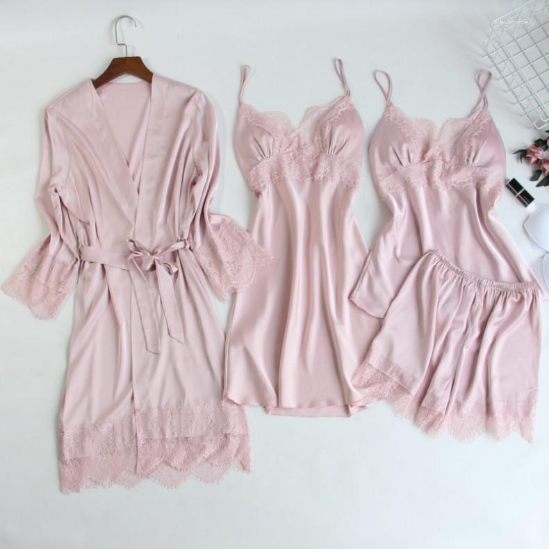 Women's Sleepwear MECHCITIZ 2023 Silk Pajama Sets Women Robe Sling Short 4 Pieces Pyjamas Spring Summer Satin Lace Pijama Bathrobe, Black
Women's Sleepwear MECHCITIZ 2023 Silk Pajama Sets Women Robe Sling Short 4 Pieces Pyjamas Spring Summer Satin Lace Pijama Bathrobe, Black