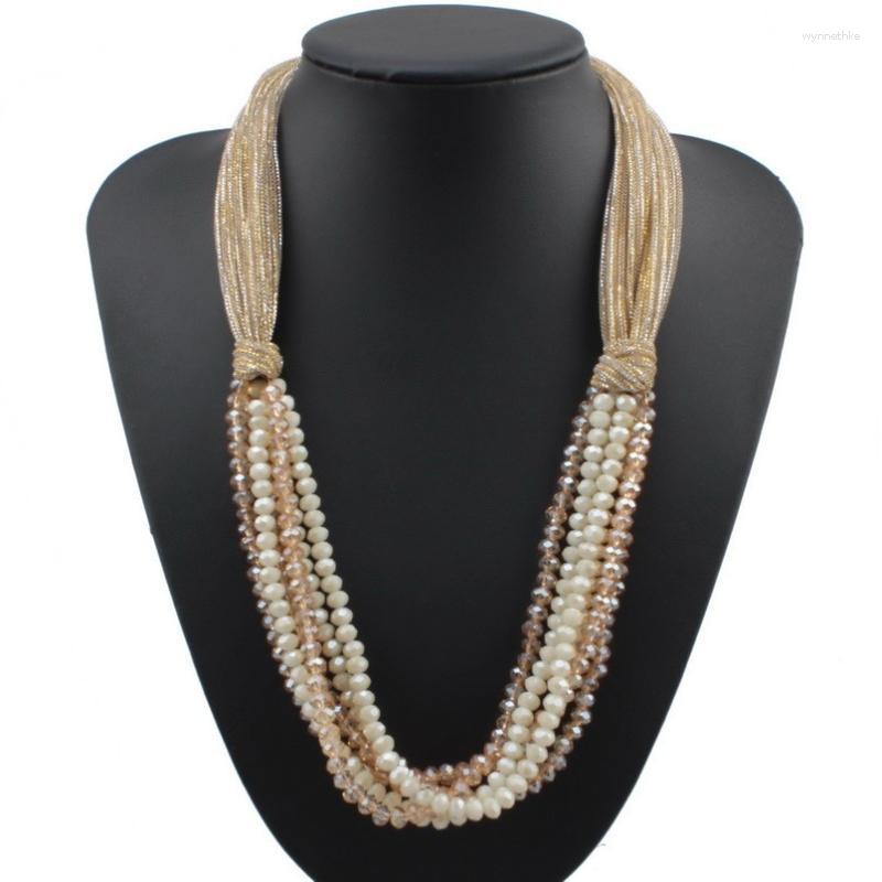Pendant Necklaces Florosy Fashion Chunky Bead Chain Silk Rope Crystal Necklace For Women Handmade Party Statement Jewelry
Pendant Necklaces Florosy Fashion Chunky Bead Chain Silk Rope Crystal Necklace For Women Handmade Party Statement Jewelry