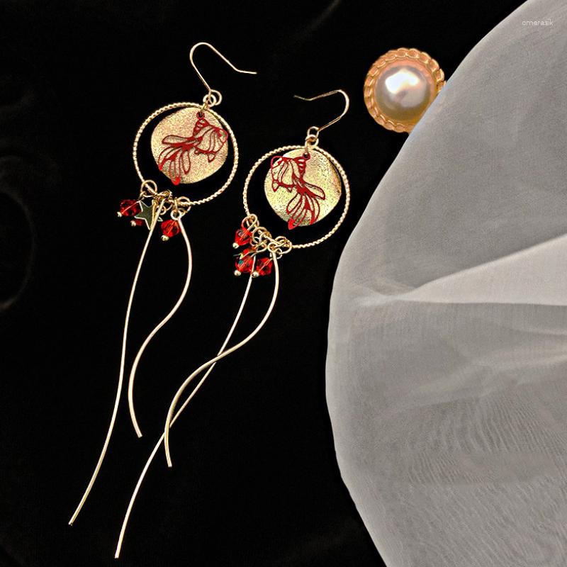 Dangle Earrings Women Vintage Koi Tassel Elegant Geometric Hanging Earring Jewelry 2023
Dangle Earrings Women Vintage Koi Tassel Elegant Geometric Hanging Earring Jewelry 2023