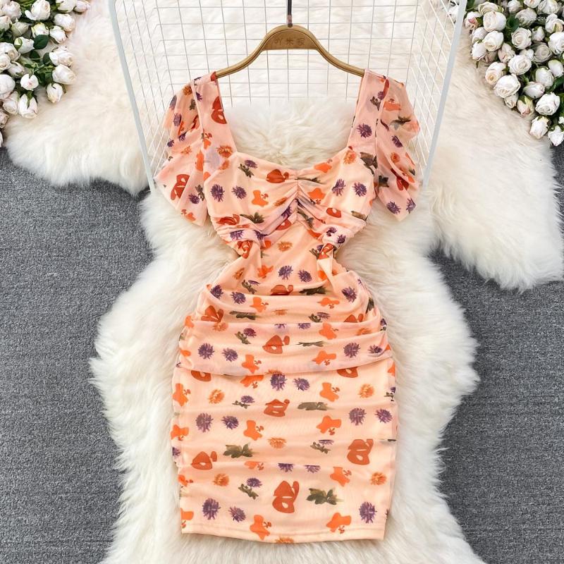 Casual Dresses Bodycon Floral Skinny Vestidos De Mujer 2023 Square Collar Chiffon Chic Vestido Femenino Korean Fashion Drop, Orange
Casual Dresses Bodycon Floral Skinny Vestidos De Mujer 2023 Square Collar Chiffon Chic Vestido Femenino Korean Fashion Drop, Orange