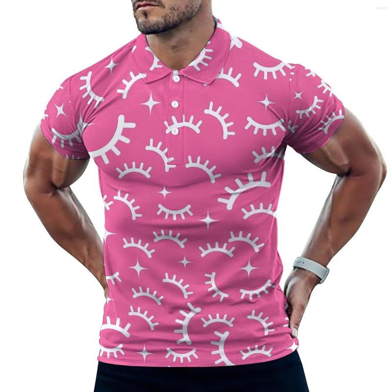 Men' Polos Eyelashes Lash Casual T-Shirts White And Pink Polo Shirt Male Retro Summer Short Sleeve Graphic Clothing Big Size, Style-14
Men' Polos Eyelashes Lash Casual T-Shirts White And Pink Polo Shirt Male Retro Summer Short Sleeve Graphic Clothing Big Size, Style-14