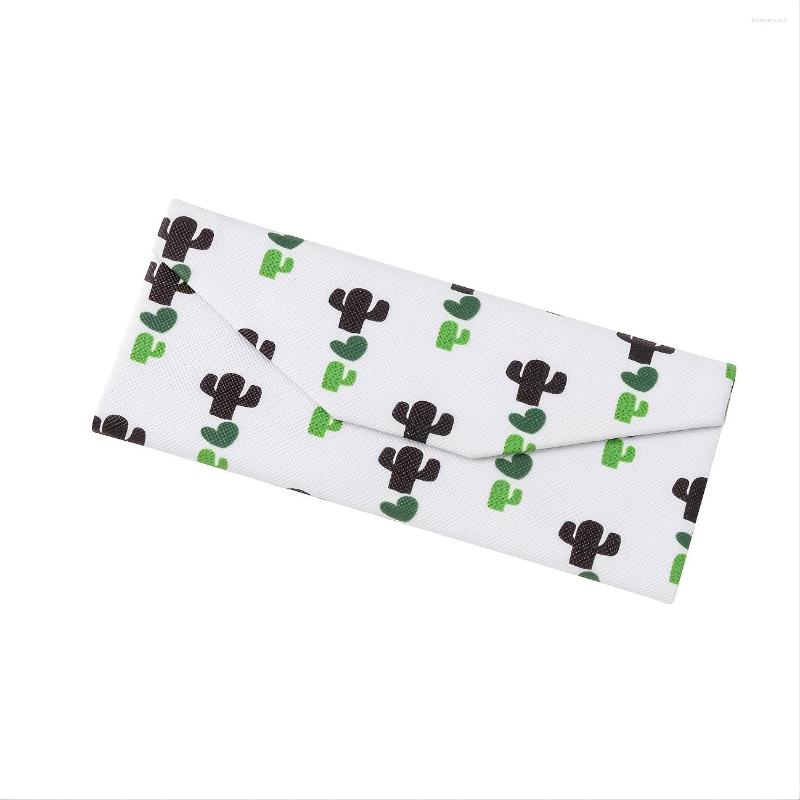 Sunglasses Women's Folding Portable Glasses Case Fashion White Cactus Plant Print 
Sunglasses Women's Folding Portable Glasses Case Fashion White Cactus Plant Print