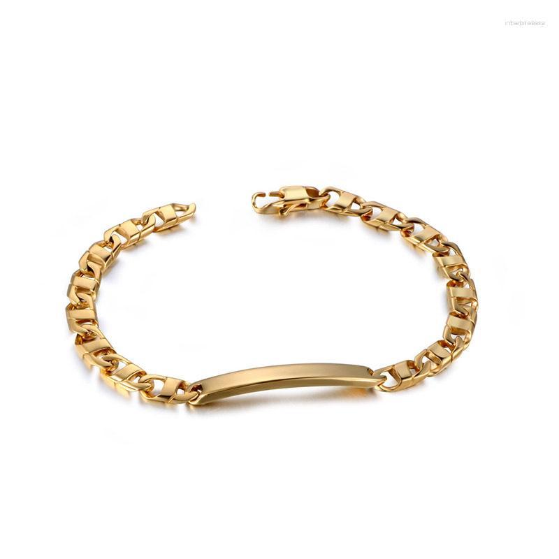 Link Bracelets Simple Titanium Steel Bracelet For Women ID Card Gold Fashion Hand Jewelry Gifts Spot Wholesale
Link Bracelets Simple Titanium Steel Bracelet For Women ID Card Gold Fashion Hand Jewelry Gifts Spot Wholesale